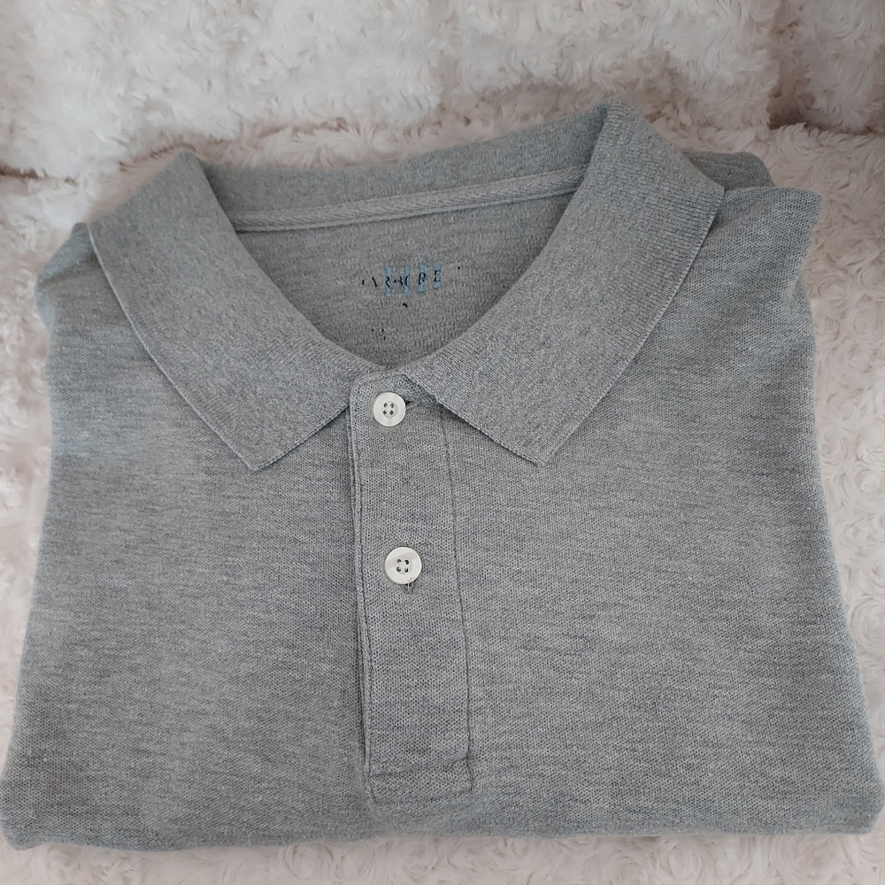 Harbor Bay Light Gray Polo Shirt XL Casual Closet Staple Normcore Minimalist